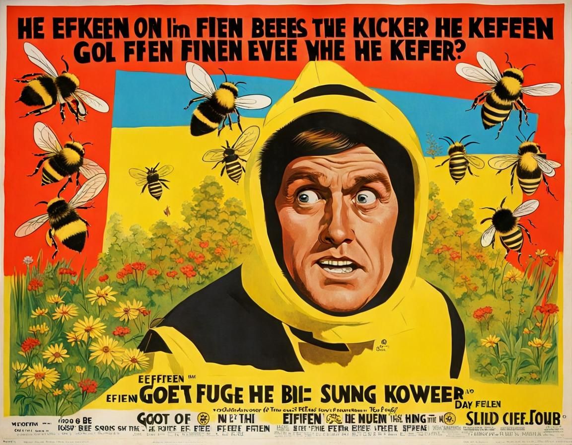 Vintage Scottish Comedy Movie Poster of a Beekeeper