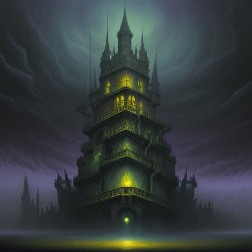 Surreal Snail King on Throne as Oil Painting