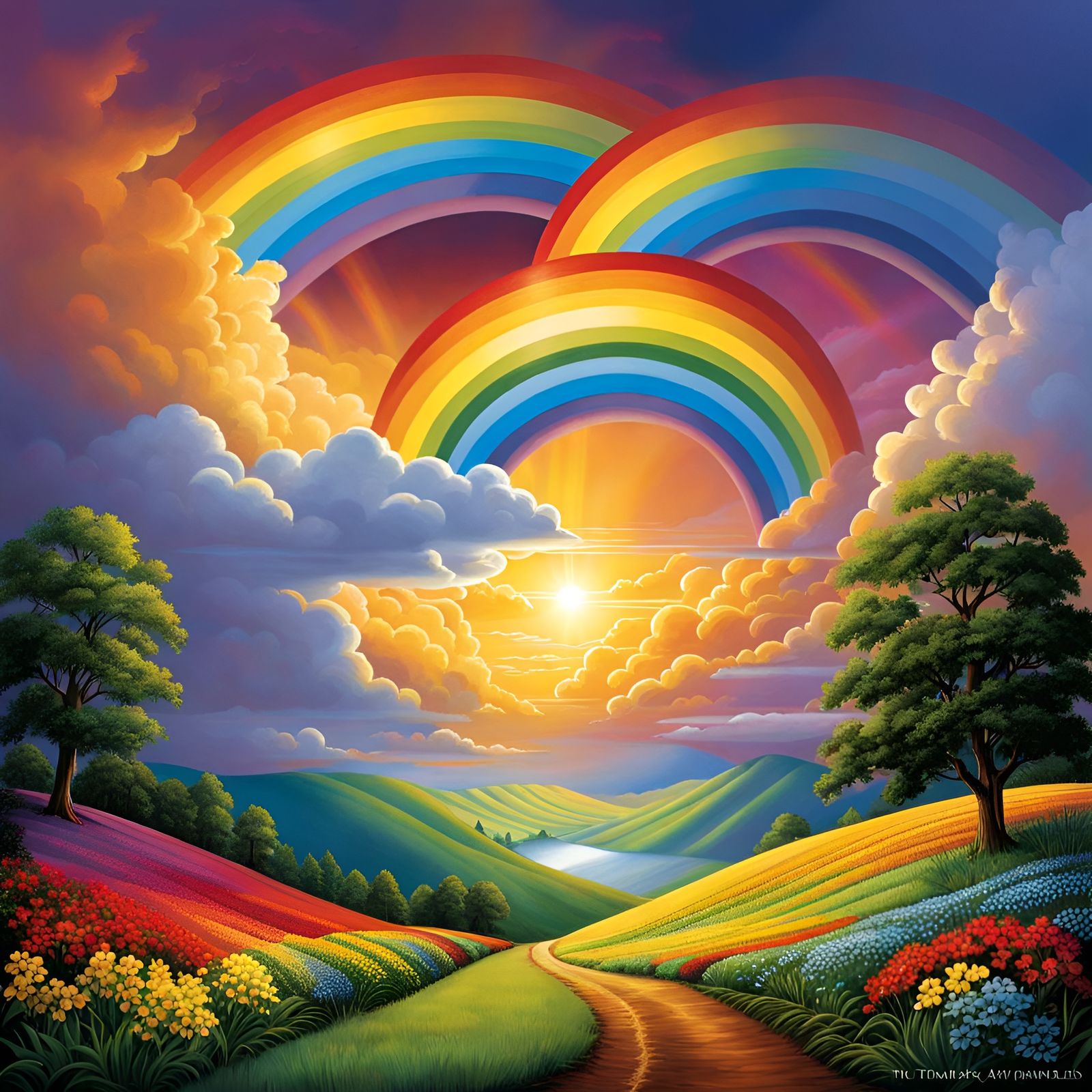 Rainbow Over Stormy Sky: A Symbol of Hope