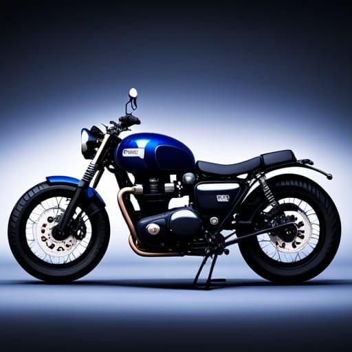 Triumph Scrambler Motorcycle in 3D Rendering