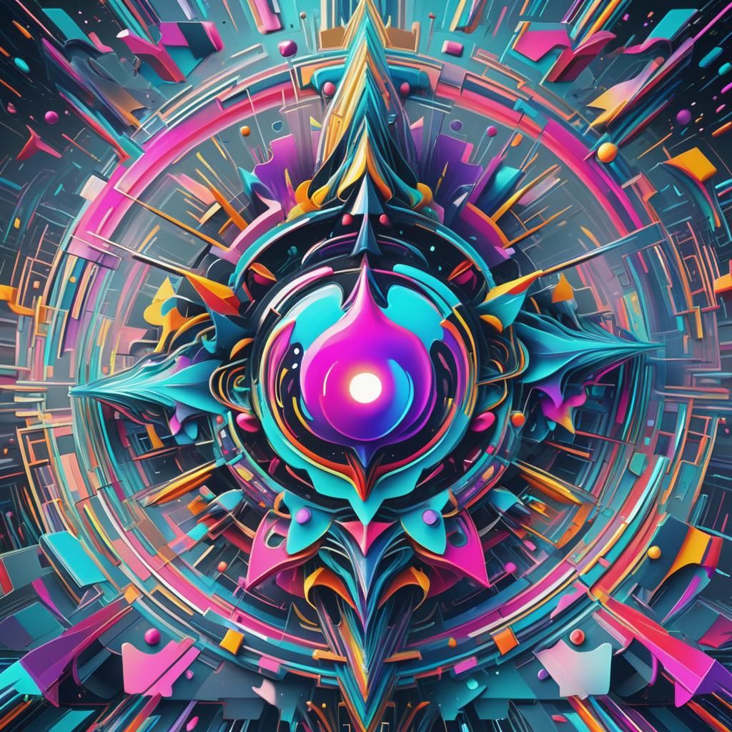 Abstract Geometric Composition in a Maximalist Style