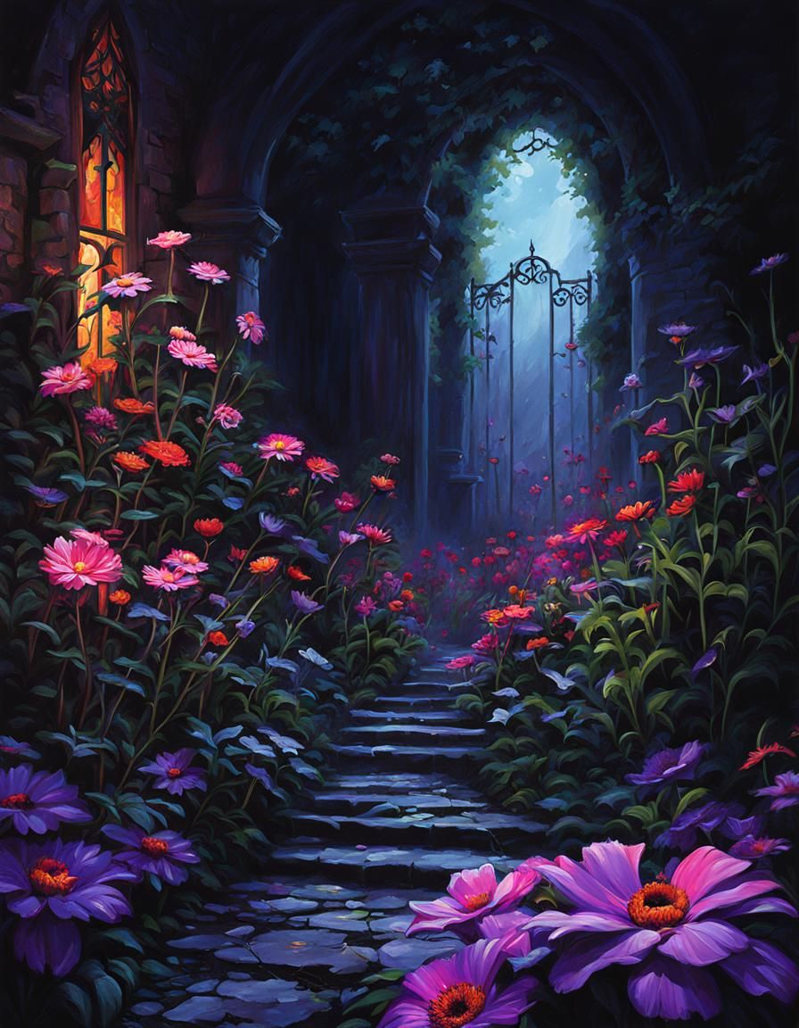 Sinister Secret Flower Garden Art