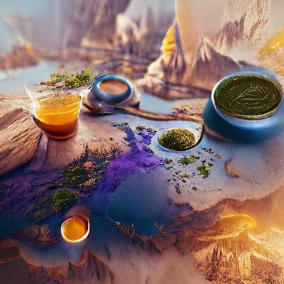 Fantastical Matte Painting in Deep Color, 8K