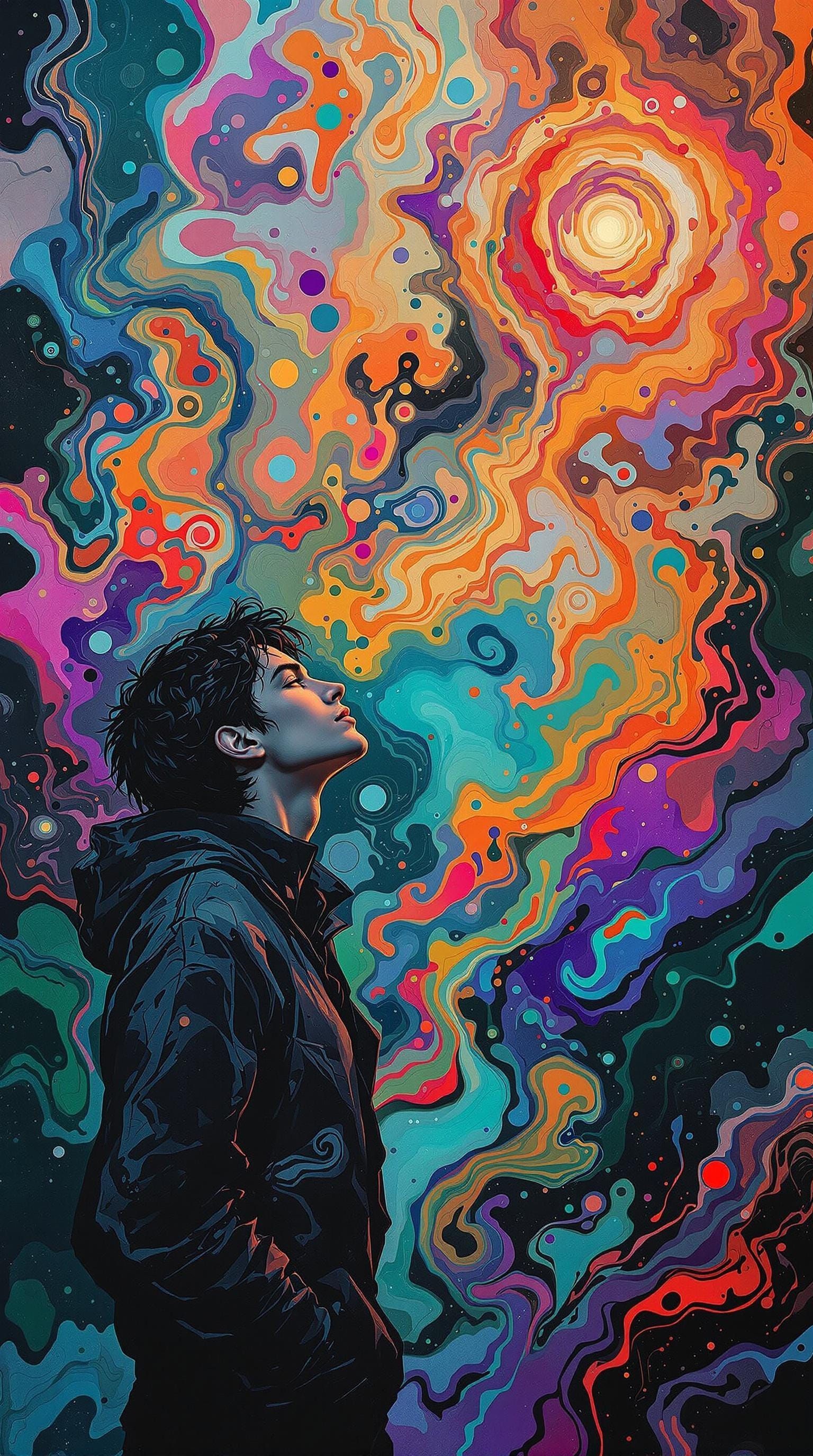 Dreamlike Figure in Abstract Expressionist Style