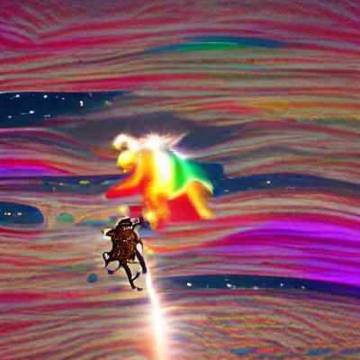 Cosmic Cowboy Lassoing Sun in Outer Space
