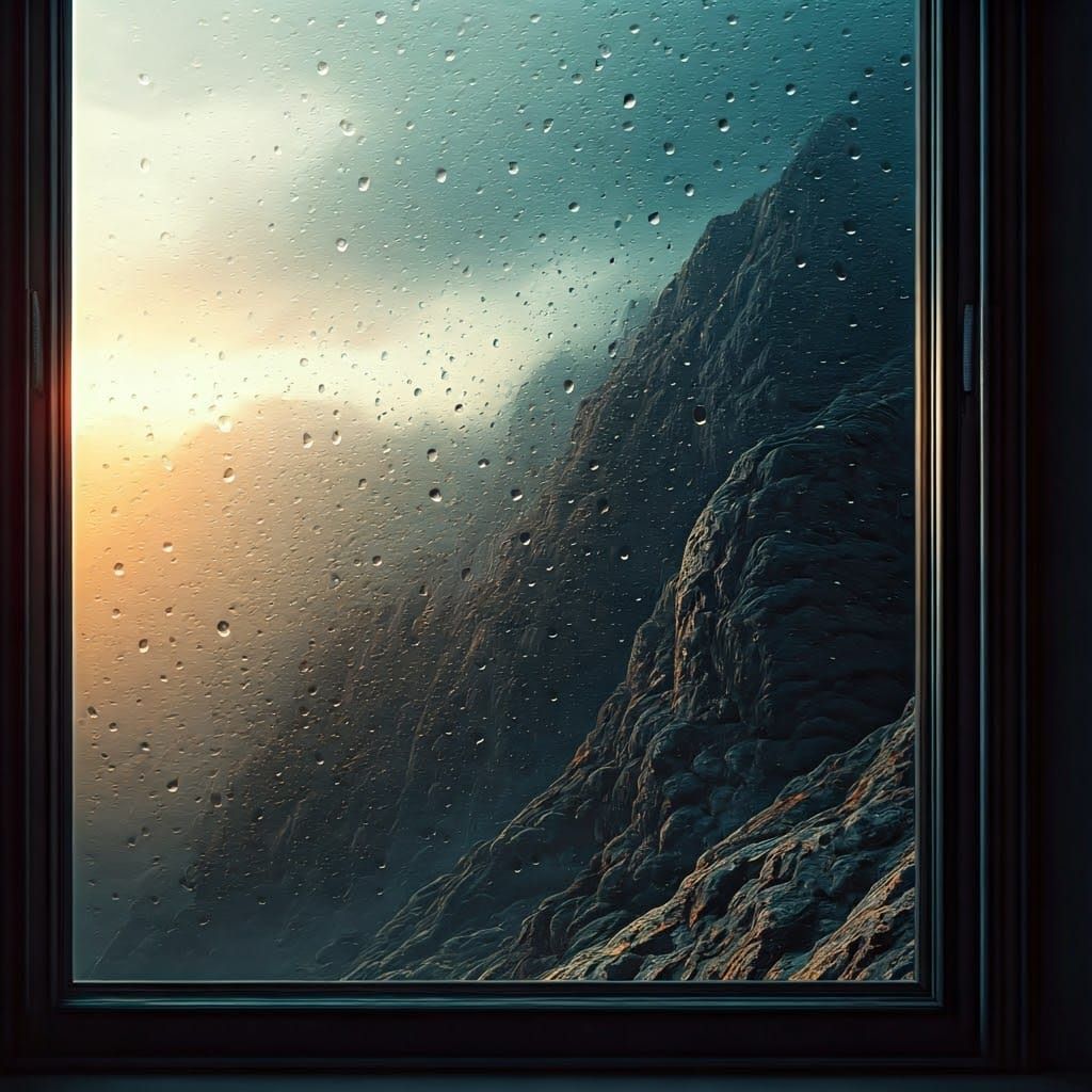 Surreal Window to Welsh Countryside in Hyperdetailed Concept...