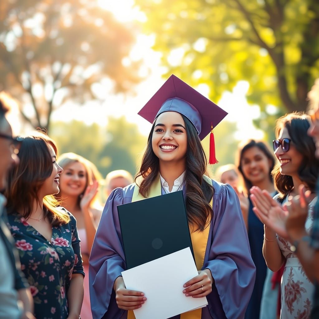 Happy Graduate Celebrates Graduation in Rockwell Style