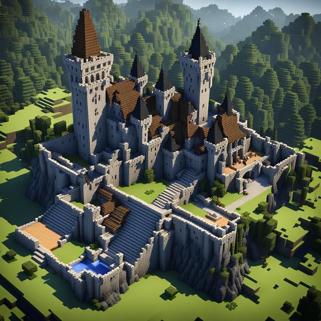Realistic Minecraft Castle Build