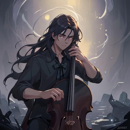 Kanai playing lovely cello. <3