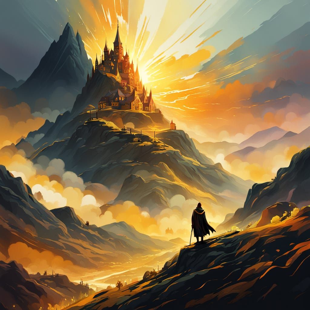 Hill Figure Wearing The Hill Crest in Abstract Expressionism