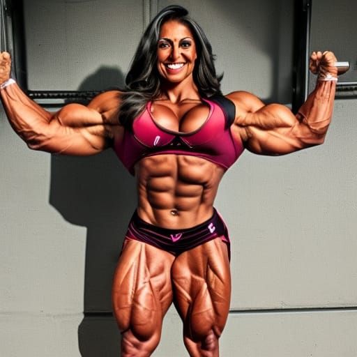 Muscular Amazon: A Full Bodybuilder Photo