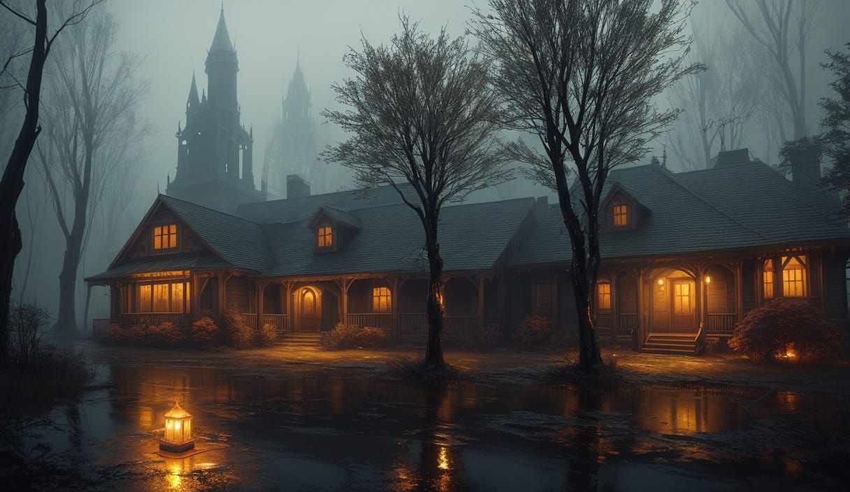 Wax Building Melts from Candle in Fantasy Art