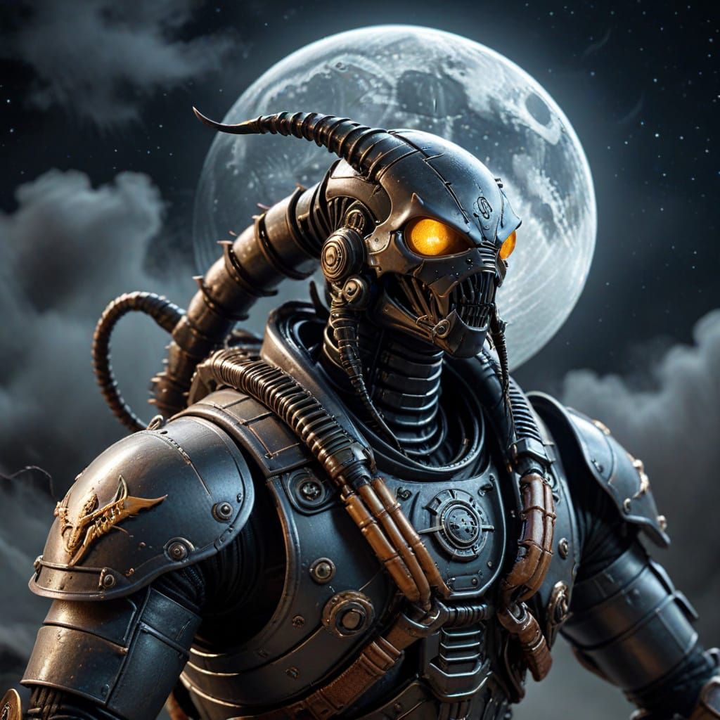 Dieselpunk Scorpion Dominates the Moon