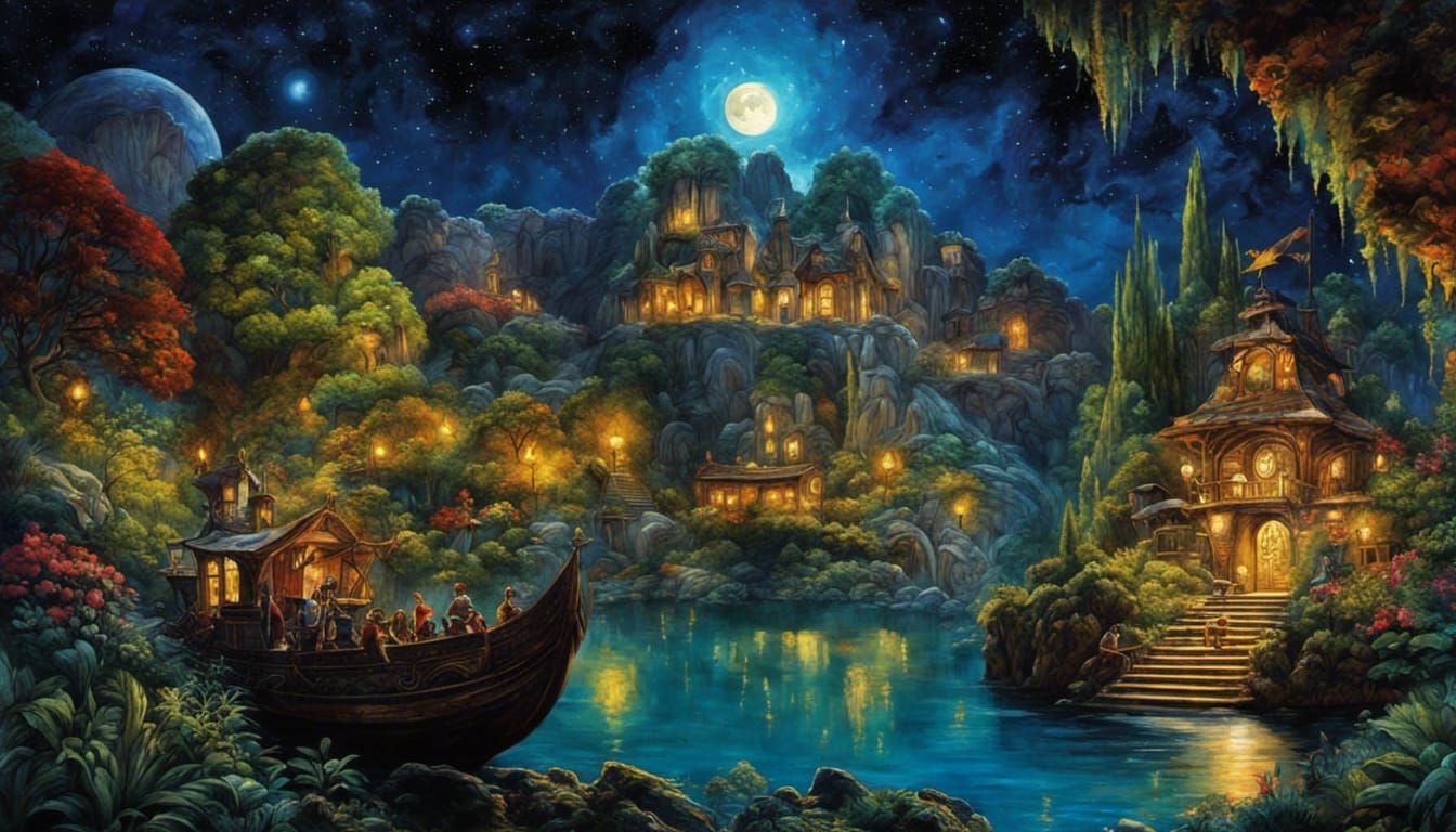 Pirates Discover Enchanted Wonderland in Gouache Style