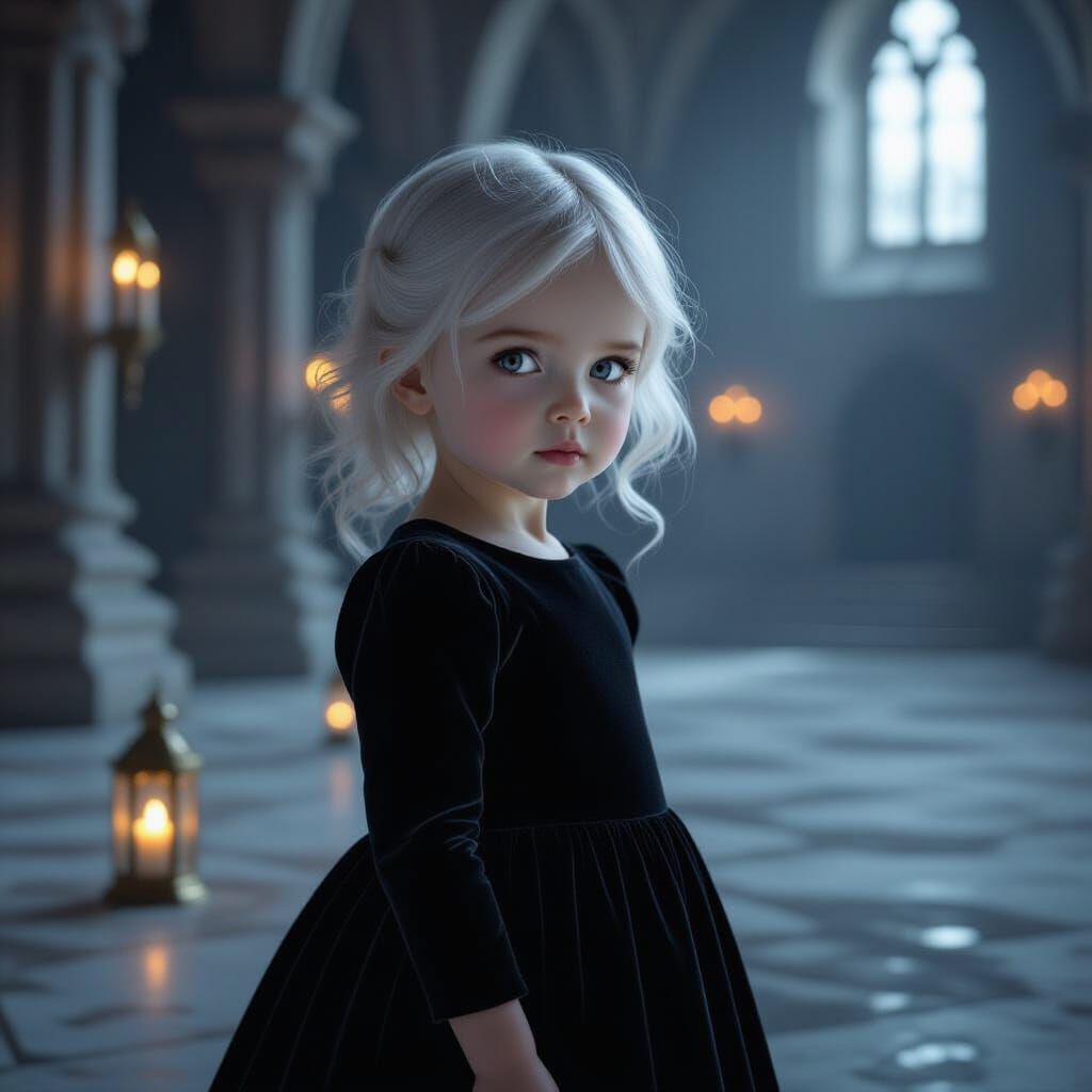 Innocent Girl in Candlelight, Cinematic Composition