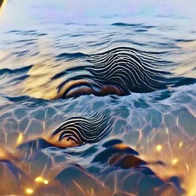 Abstract Ripples Evolving into Crashing Waves