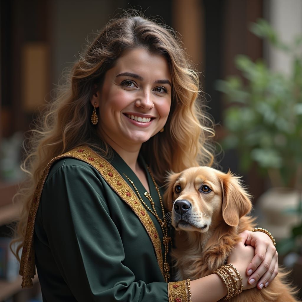 Contrasting Portrait of Man with Children