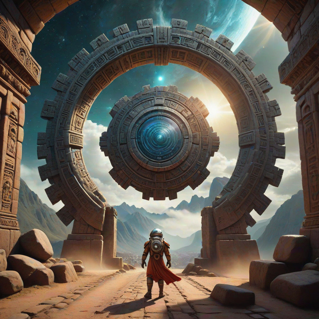 Ancient Alien Astronaut in Cinematic Digital Matte Painting