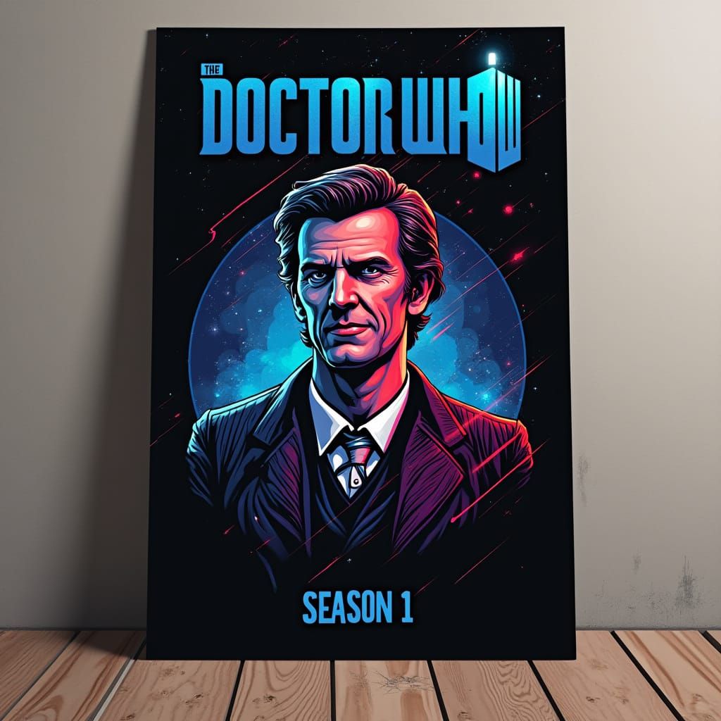 Epic Doctor Who Season 1 Poster in Modern Geometric Style