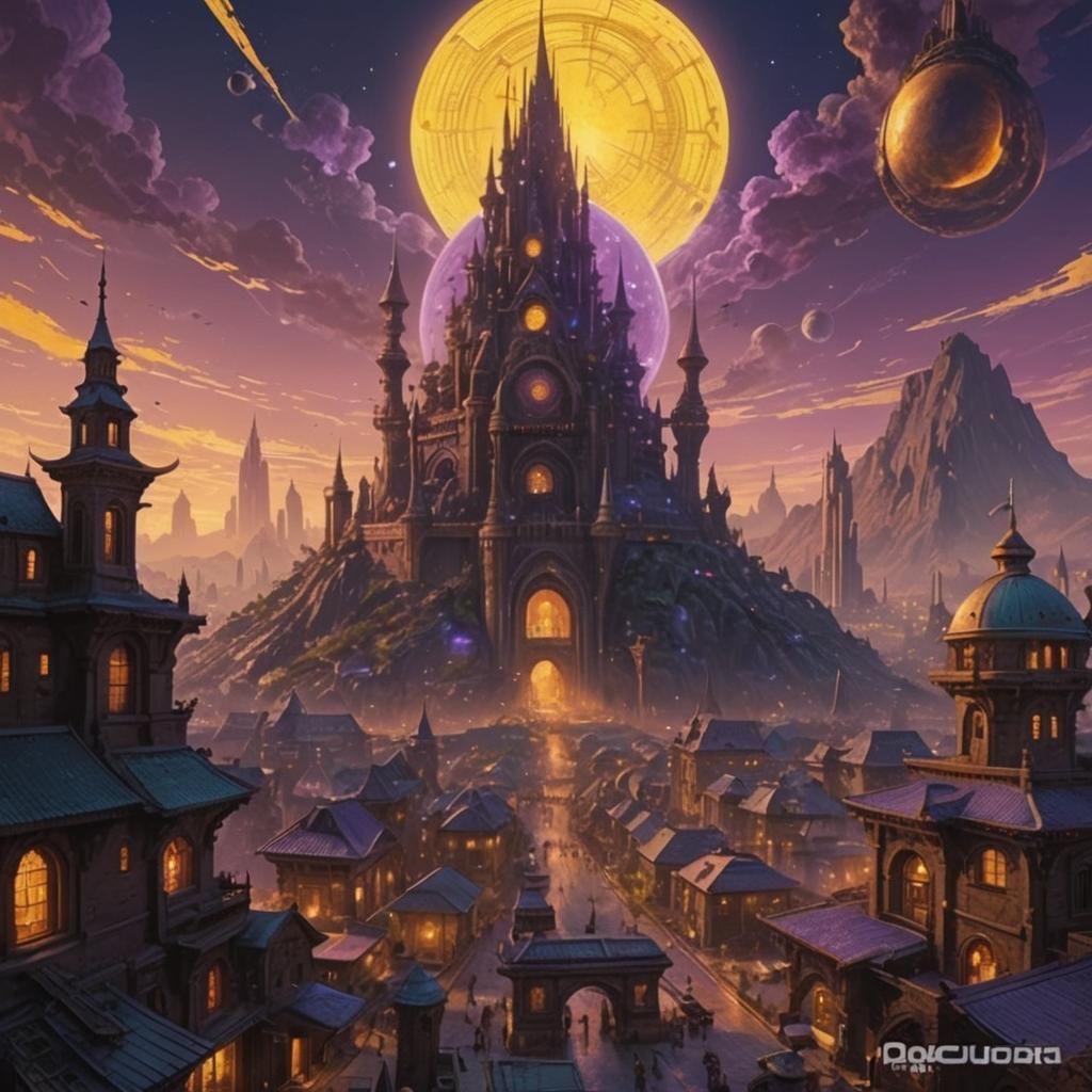 Lively Alien City Nemiss on Planet Animis