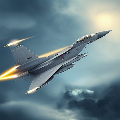 Fighter Jet in Epic Cinematic Digital Matte Painting