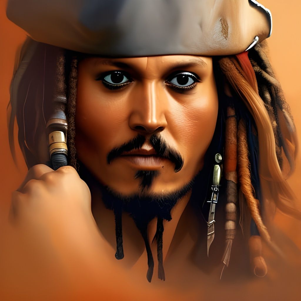 Detailed Portrait of Jack Sparrow by Rutkowski