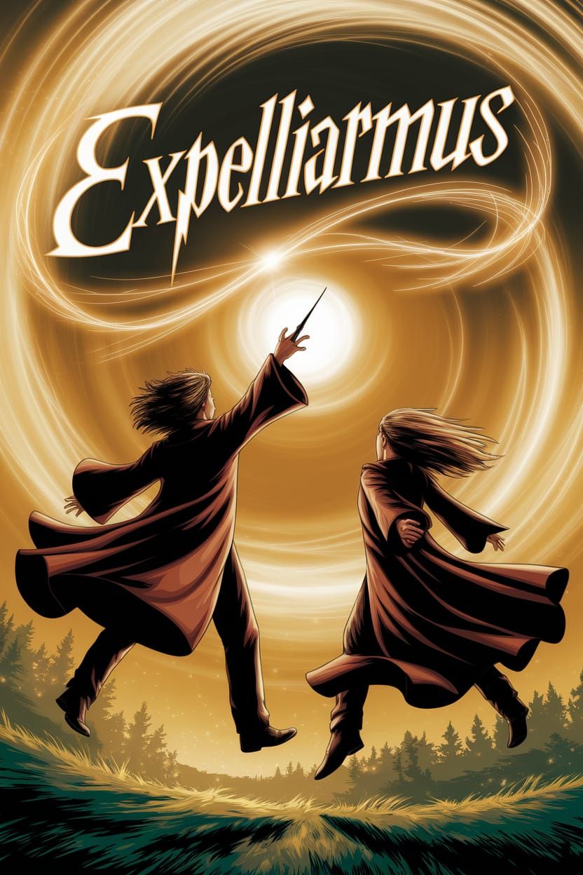 Ethereal Wizard Duel in Warm Sunlit Atmosphere