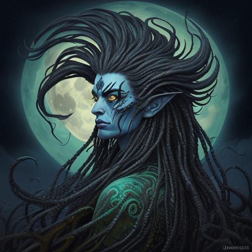 Surrealist Masterpiece: Mutant in Dreamlike Landscape