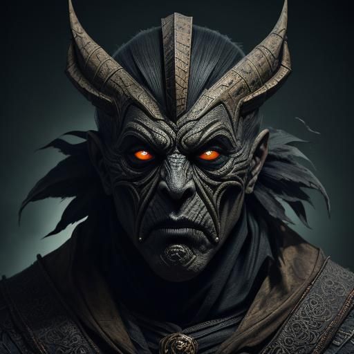 Intricate Halloween Collector Mask in Cinematic Lighting