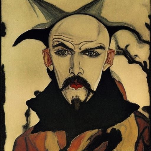 Vampire Lord Portrait in Iconographic Style