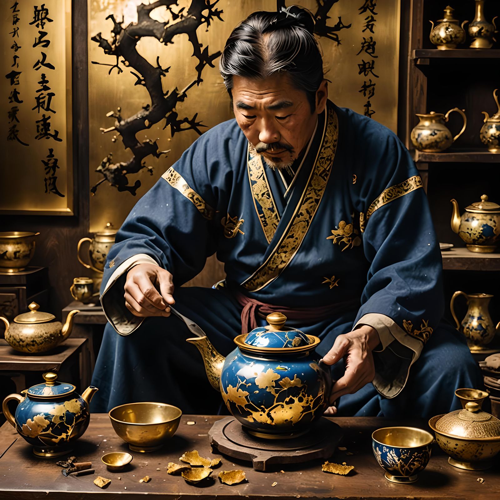 Kintsugi: Repairing a Shattered Teapot with Gold