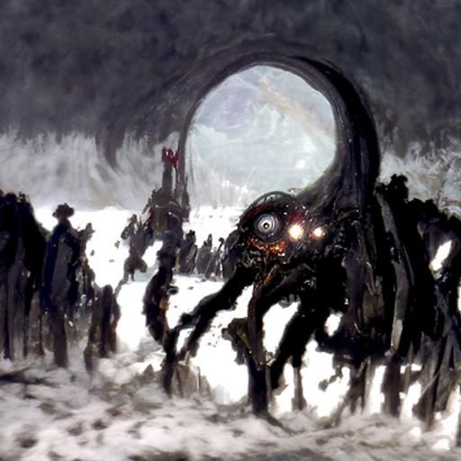 Eldritch Abomination in a Wasteland: Horror Art