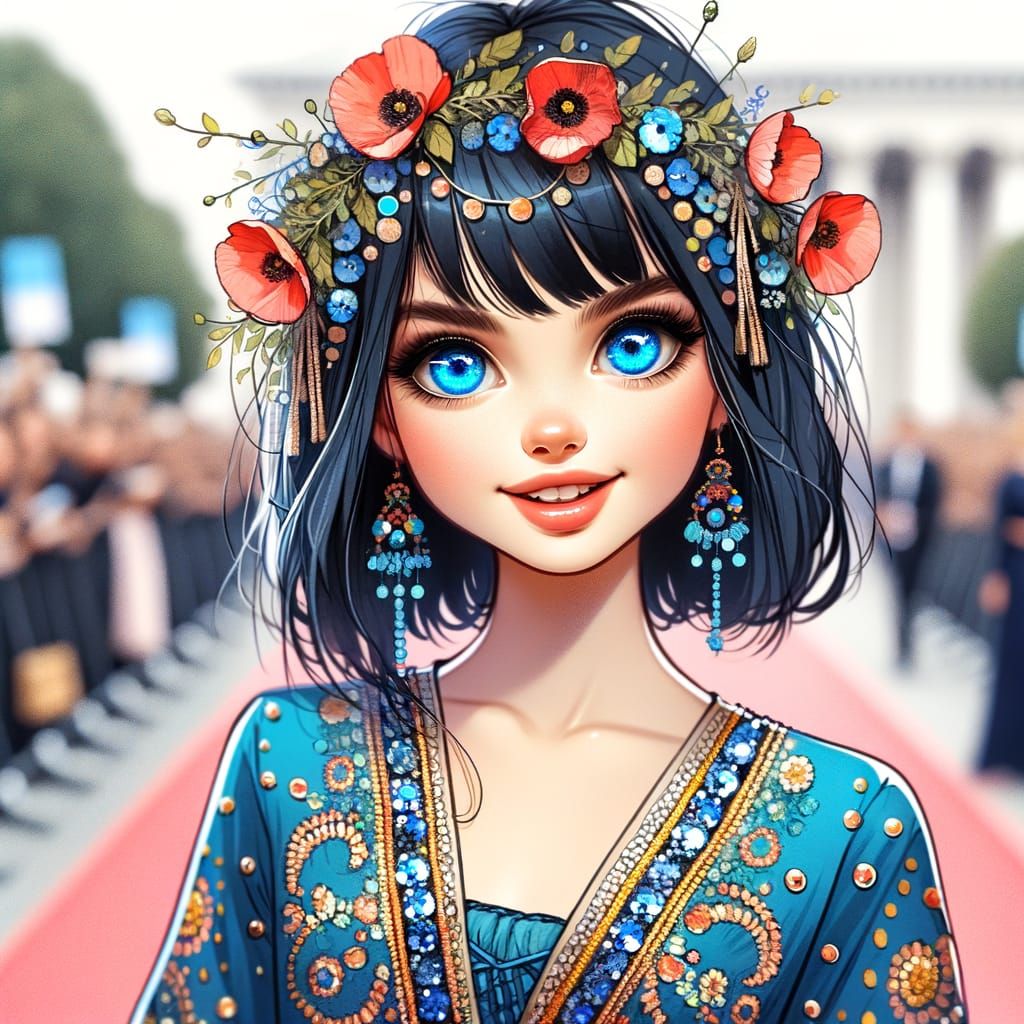 Glamorous Ukrainian Beauty Shines on Red Carpet