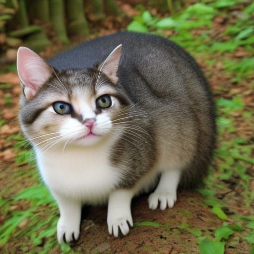 Whimsical Mushroom Cat: A Fungi Fantasy