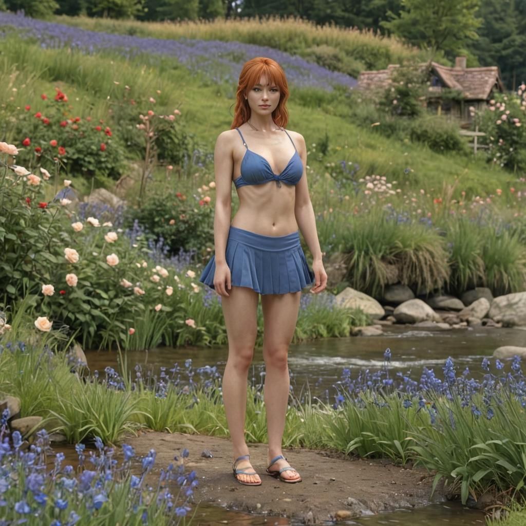 Nami in 3D: Bikini Model Landscape