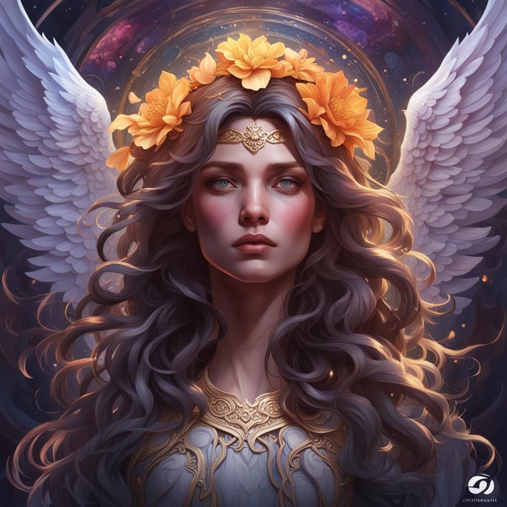 Detailed Angel Portrait in Artgerm Style