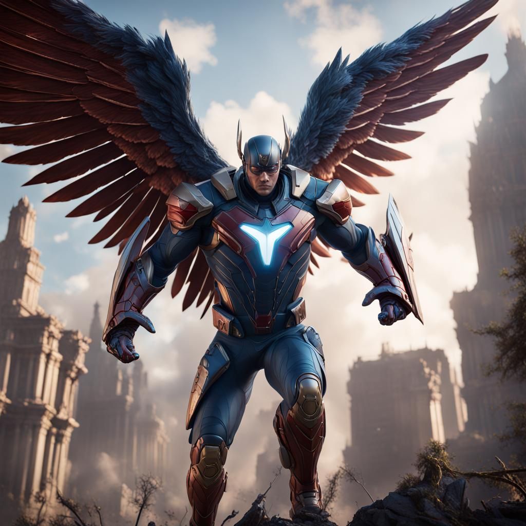 Winged Avenger: Detailed Fantasy Concept Art