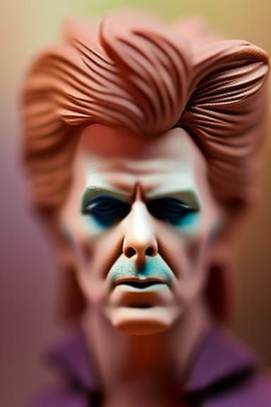 David Bowie Porcelain Figurine: Macro Photography