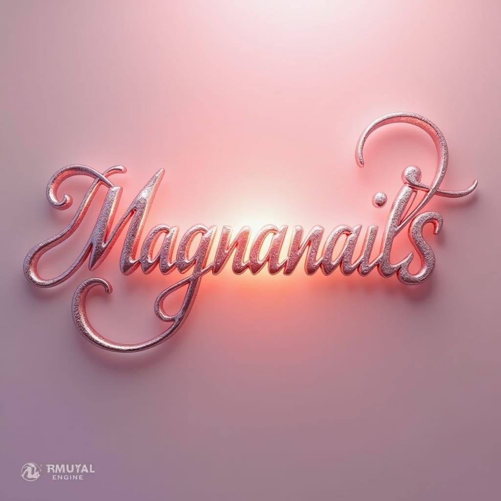 Magnanails Logo in Dreamlike High-Fantasy Style