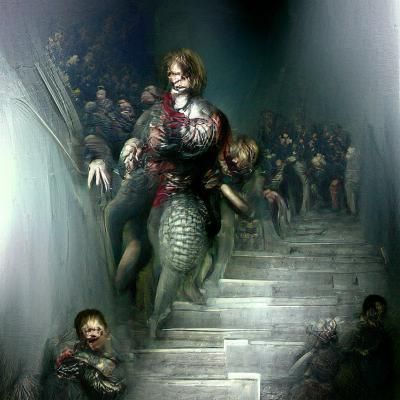 Resident Evil Horror in Doré Style