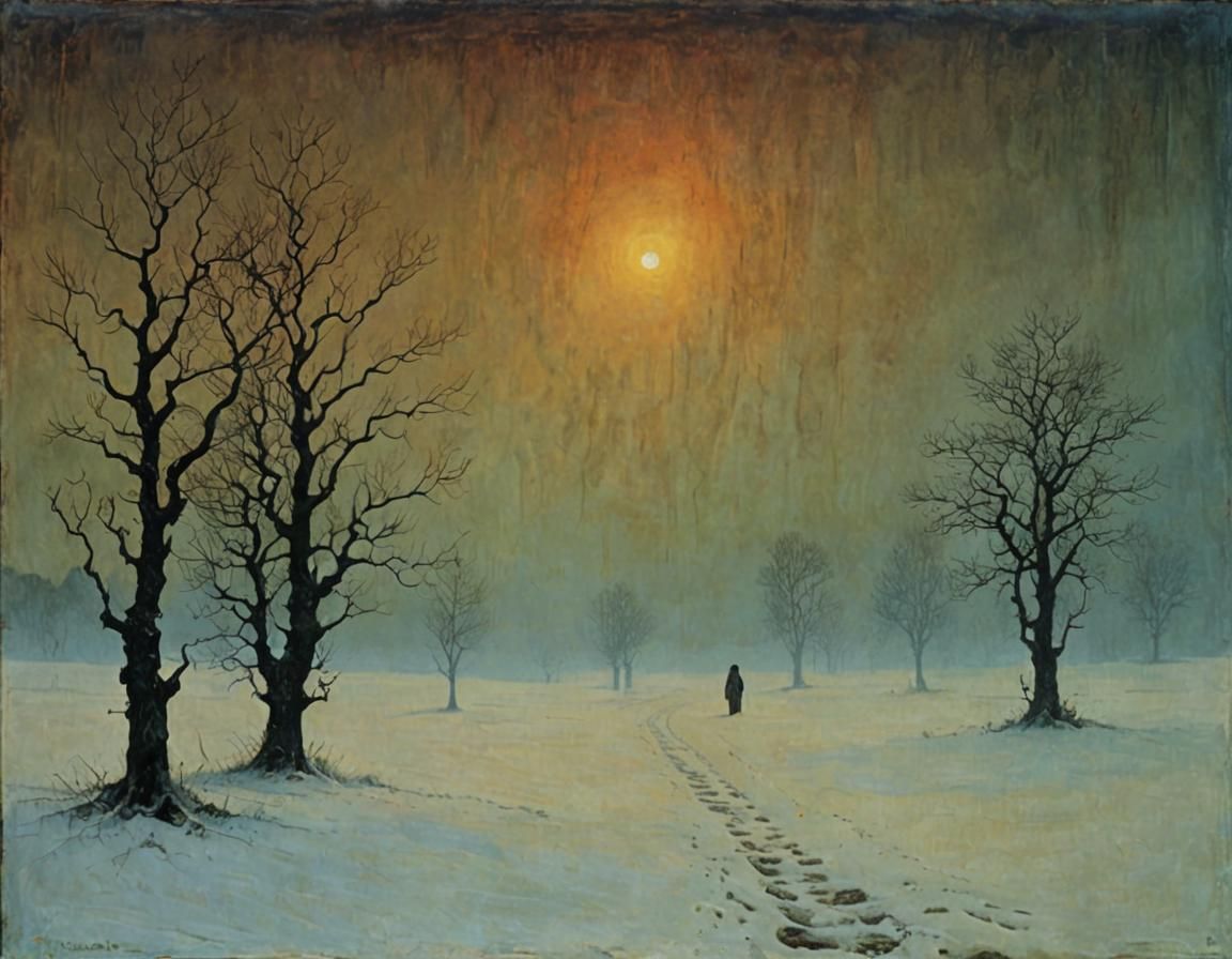 Moody Winter Landscape