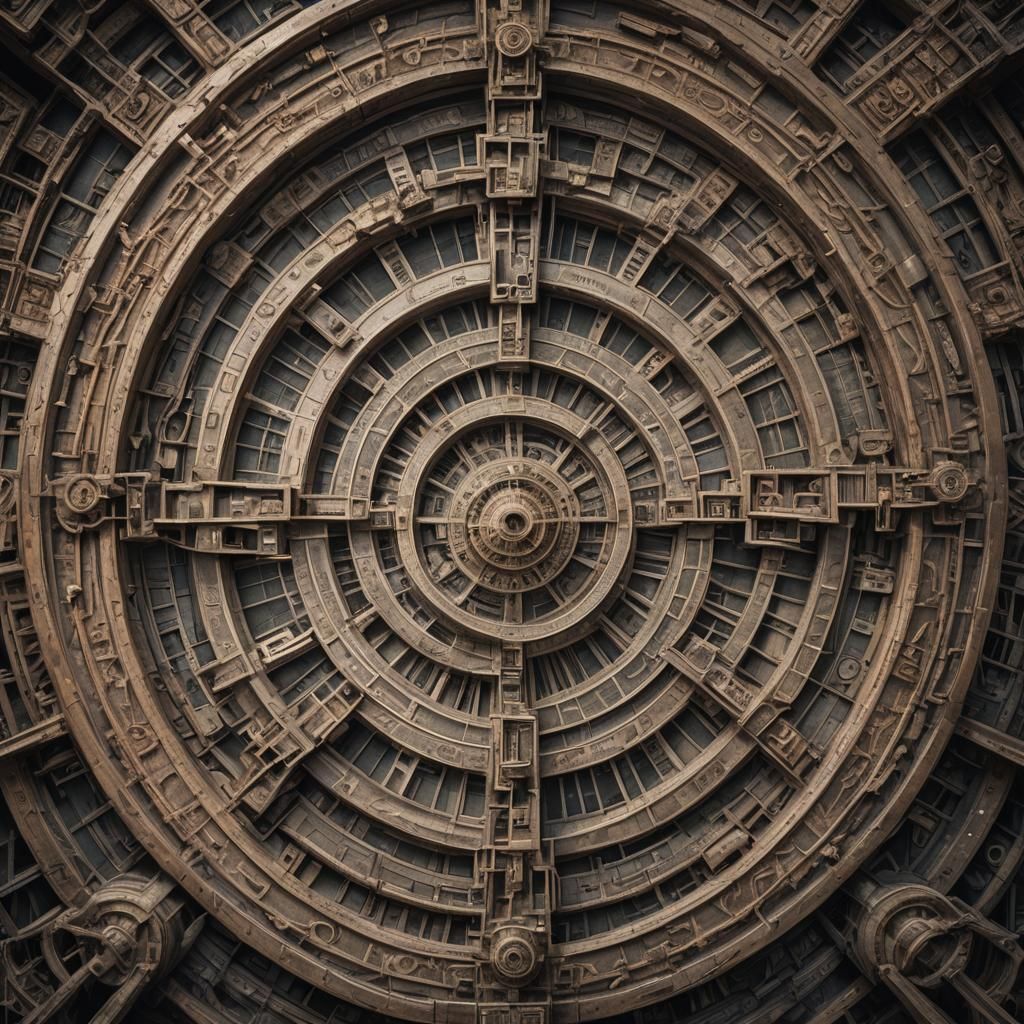 Abstract Palindrome Concept Art in HDR