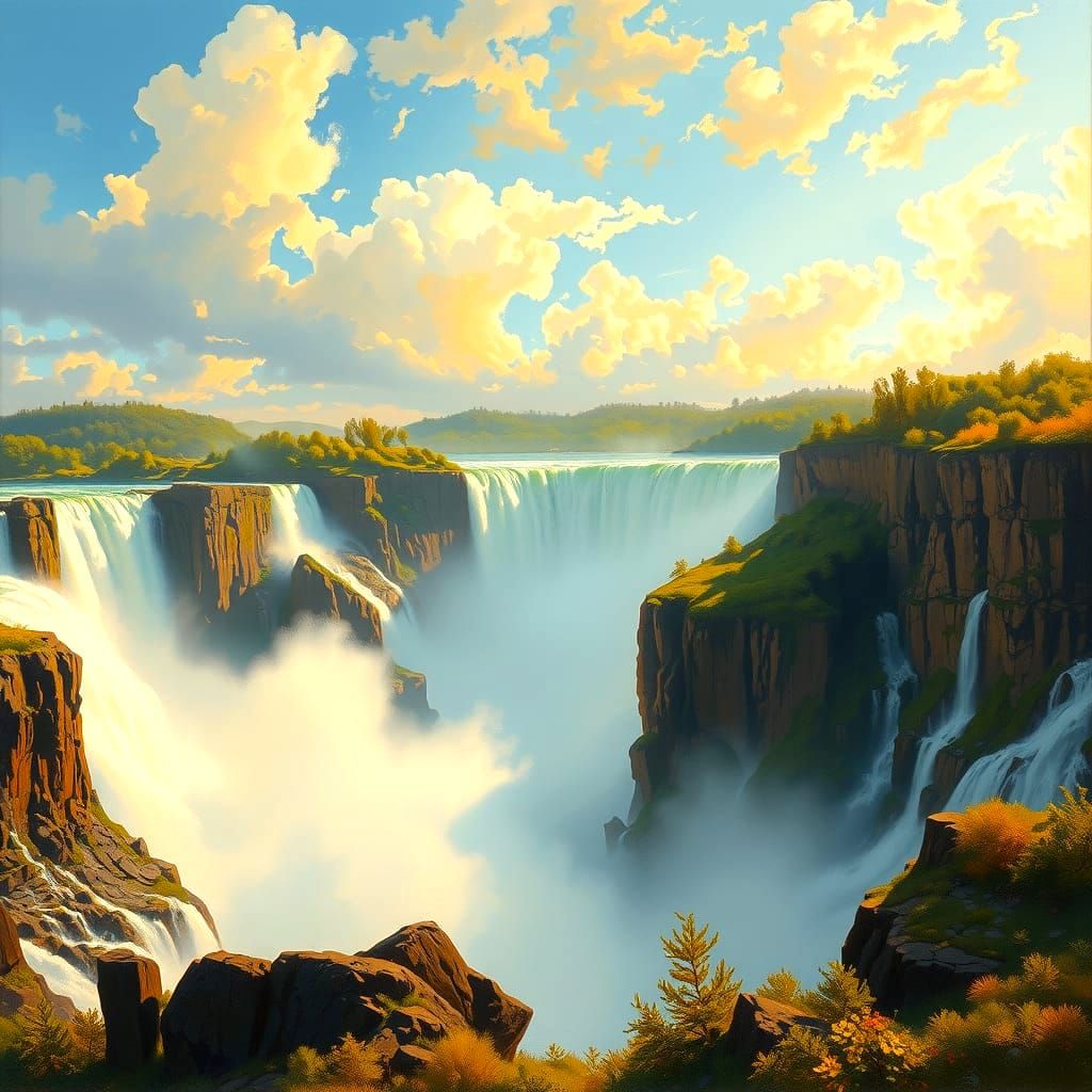 Niagara Falls Oil Painting by Gurney