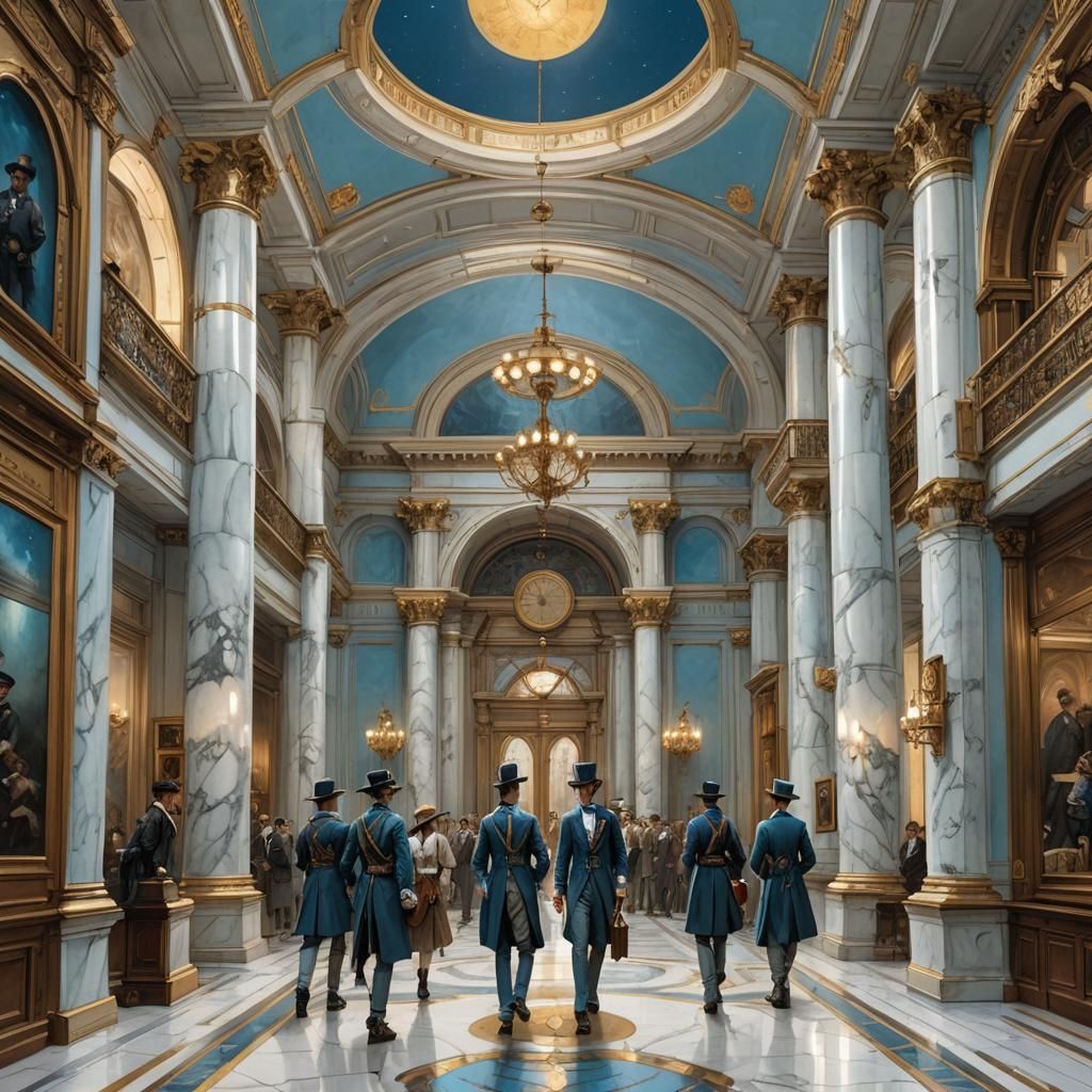 Steampunk Game Card in a Jugendstil Mansion