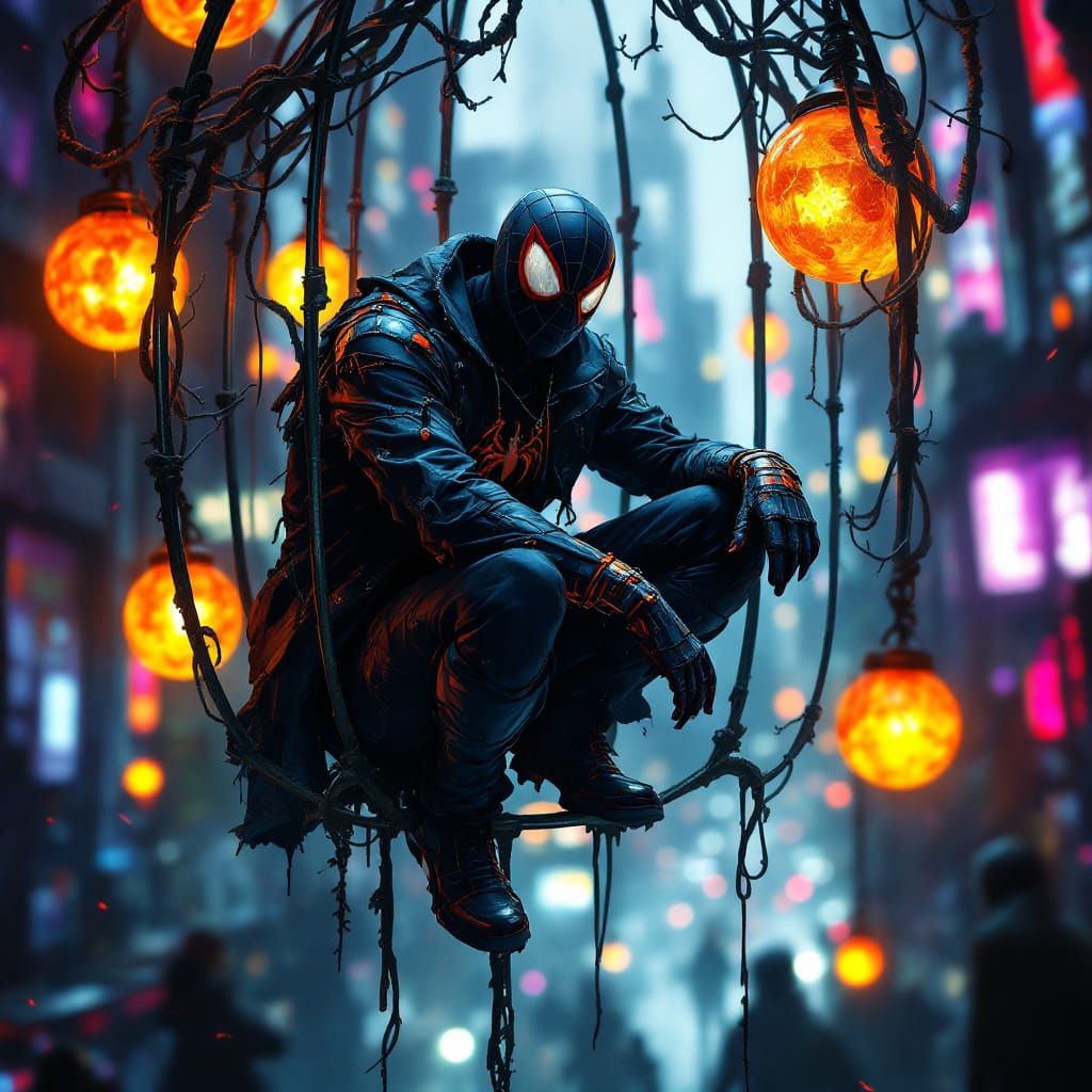 Spider-Man in Mystical Cage: Fantasy Concept Art