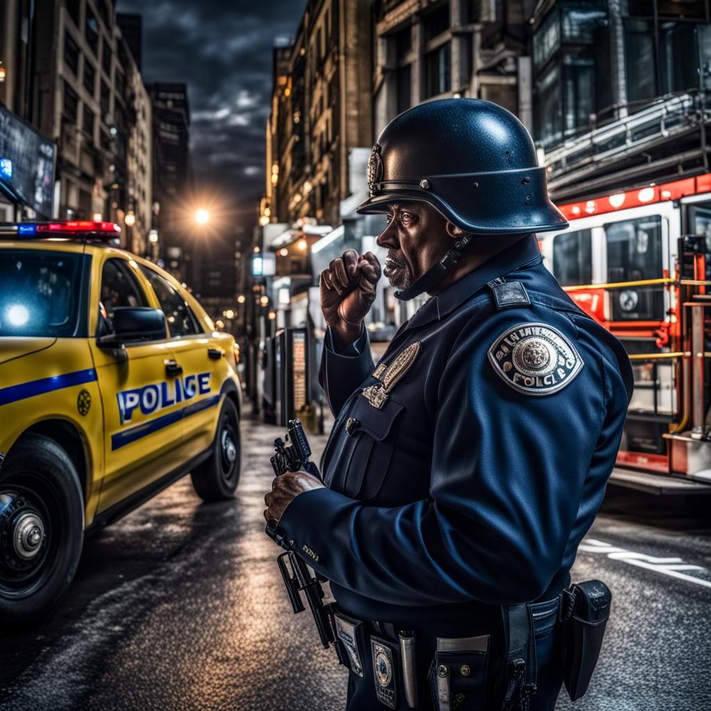 Hyperrealistic Police Siren Sound Visualization