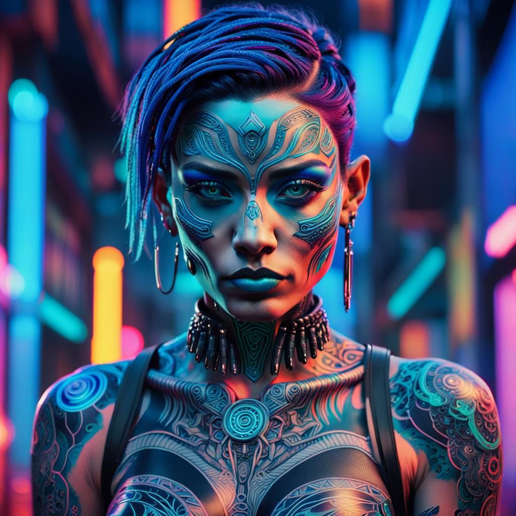 A futuristic woman