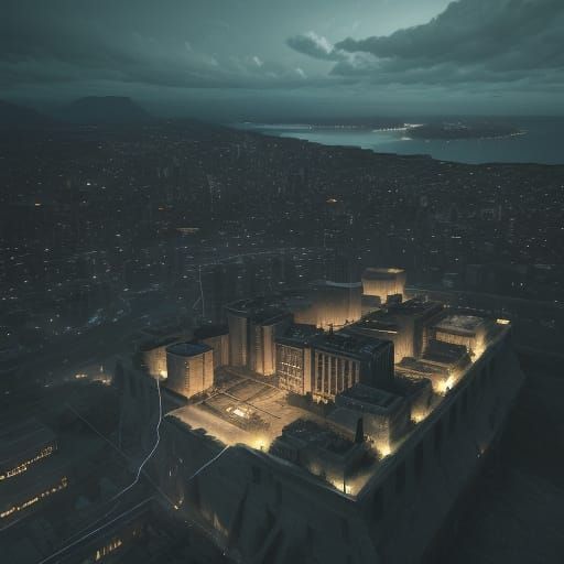 Secret Cliffside Compound: Prison, Base, College Concept Art