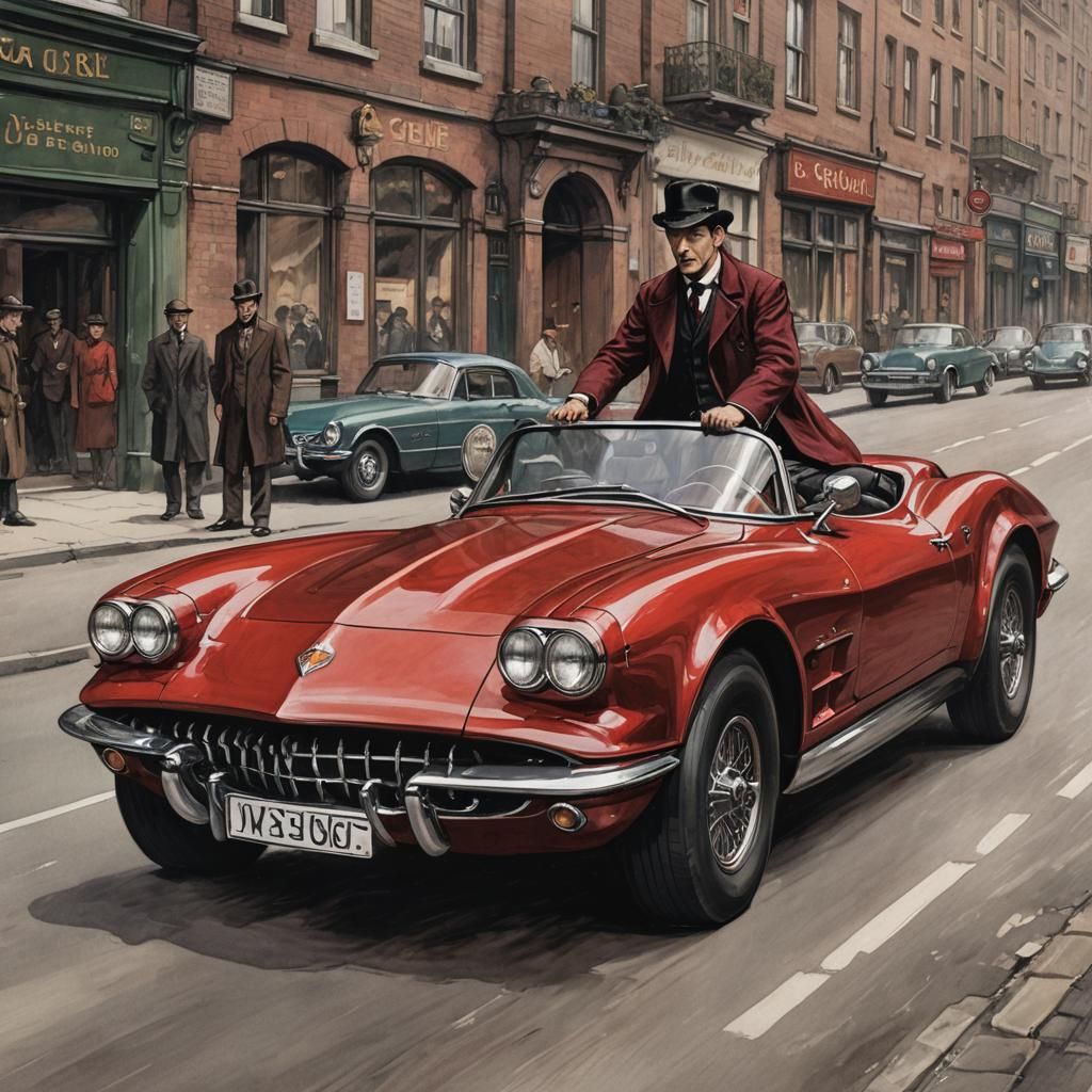 Sherlock Holmes Drives a Red Corvette