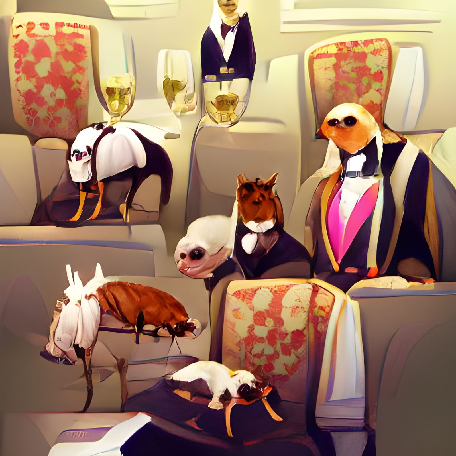 Upper Class Animals in Formal Attire